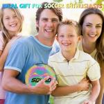 SQUAD Holographic Reflective Soccer Ball Size 5 - Reflective Glowing Ball for Night Games & Training - Durable PU Leather and Rubber Airbags - Cool & Unique Gift for Soccer Fans