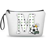 ARIOSEY Soccer Gifts Personalized Soccer Ball Cosmetic Bag for Purse Birthday Inspirational Gifts for Girls Women Team Coach Mom Stuff Travel Organizer,Christmas-M