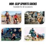 2 Set Grip Soccer Socks with Shin Guard Sleeves Non Slip Soccer Leg Sleeve Socks for Men Women(2 Set (Black+White))