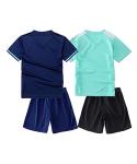 M2C Boys 2-Pack Jersey Soccer Knit Set Sport Team Uniform Shirt and Shorts 9-10 Gradient Blue/Aqua