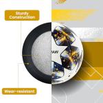 ZWAW Soccer Ball Size 5 – Waterproof PU Leather, Includes Pump, Needles, and Mesh Storage Net for Easy Carrying