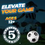 PlayBolt Soccer Ball Size 5 - Premium PVC Leather Cover - Official Size & Weight Soccer Balls with Pump - Training, Practice, Match & Game Ball for Kids, Teens & Adults (Pack of 4)