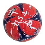 PLAYPRO Country Training Soccer Ball - Elite Edition - for All Ages - Size 2, 3, 4 and 5 (USA - RED, 5)