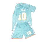 Kids Soccer Jerseys Youths Football Practice Outfits Boys Training Uniforms Athletic T-Shirts- Aqua