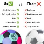U Scored Sports in The House Soccer Ball - Indoor Size 4 Padded Soccer Ball for Girls (Ages 3+), Boys (Ages 3+) & Adults - Bring Soccer Practice Home - Perfect for Juggling - Gift for Soccer Player