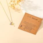 Gnamy Soccer Necklace Gifts for Teen Girls Women, Dainty Cross Pendant Sport Accessories Birthday Christmas Stocking Stuffers Valentines Religious Christian Jewelry Gifts for Coach Team Mom Kids Players Stuff 8-12 Gold