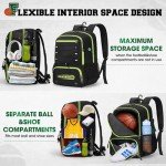 Multi-Sport Backpack with Ball Holder and Shoe Compartment