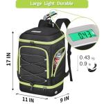 Ciihars Soccer Backpack,Soccer Bag with Ball Holder,Sport Equipment Bags Includes Separate Cleat Shoe and Ball Compartment Fit Basketball Volleyball Football (BLACK GREEN)