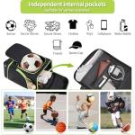 Ciihars Soccer Backpack,Soccer Bag with Ball Holder,Sport Equipment Bags Includes Separate Cleat Shoe and Ball Compartment Fit Basketball Volleyball Football (BLACK GREEN)