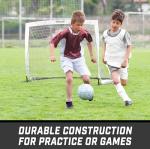 GoSports Team Tone 4 ft x 3 ft Portable Soccer Goal for Kids - Pop Up Net for Backyard - White