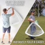GoSports Team Tone 4 ft x 3 ft Portable Soccer Goal for Kids - Pop Up Net for Backyard - White