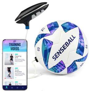 SenseBall Soccer Ball & App All-Level Size 3 | Daily Training Equipment for Young Players | Improve Skills & Control with Professional Soccer Coach Program 50+ Exercise Videos