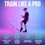 SenseBall Soccer Ball & App All-Level Size 3 | Daily Training Equipment for Young Players | Improve Skills & Control with Professional Soccer Coach Program 50+ Exercise Videos