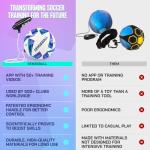 SenseBall Soccer Ball & App All-Level Size 3 | Daily Training Equipment for Young Players | Improve Skills & Control with Professional Soccer Coach Program 50+ Exercise Videos