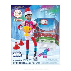 The Elf on the Shelf Polar Props North Pole Pitch Kit - 11-in-1 Elf Props and Accessories for Easy Sporty Soccer Elf Scenes - Scout Elf Not Included