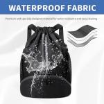 JELUTAR Drawstring Backpack Gym Bag with Shoes Compartment for Soccer, Basketball, Swim, Water-Resistant String Backpack Beach Cinch for Women Men