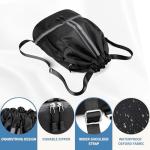 JELUTAR Drawstring Backpack Gym Bag with Shoes Compartment for Soccer, Basketball, Swim, Water-Resistant String Backpack Beach Cinch for Women Men