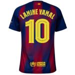 Lamine Yamal #10 Home 25/26 Soccer Jersey for Men Fan Version (US, Alpha, Medium, Regular, Regular, Deep Royal Blue/Red)