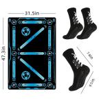 47.3 * 31.5in Soccer Mat Training with Video,Soccer Training Equipment Improve Strength,Coordination and Agility,Anti-Slip Silent Absorption Soccer Footwork Training Mat