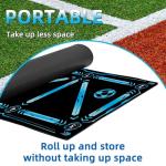 47.3 * 31.5in Soccer Mat Training with Video,Soccer Training Equipment Improve Strength,Coordination and Agility,Anti-Slip Silent Absorption Soccer Footwork Training Mat
