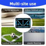 47.3 * 31.5in Soccer Mat Training with Video,Soccer Training Equipment Improve Strength,Coordination and Agility,Anti-Slip Silent Absorption Soccer Footwork Training Mat