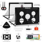 Soccer Goal, 2 Pack of 4x3ft Kids Soccer Goals Set for Backyard, Portable Pop-Up Soccer Net Training Equipment with Ball, Pump, Cones, Targets & Carry Bag for Toddler Outdoor Sports & Games