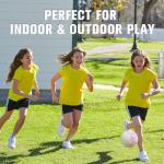 PP PICADOR Kids Youth Soccer Ball, Colorful Soccer Balls for Girls Boys Student Children Training School Indoor Size 4 Ball with Pump (Colorful)