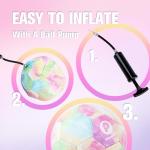 PP PICADOR Kids Youth Soccer Ball, Colorful Soccer Balls for Girls Boys Student Children Training School Indoor Size 4 Ball with Pump (Colorful)