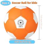 BYAOSUN Curve Soccer Ball Size 4, Swerve Soft Balls for Outdoor and Indoor,Size 4 Soccer Ball for Boys and Girls