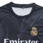 Pitch and Trek Ronaldo Madrid #7 Special Dragon Limited Edition Kids Soccer Jersey Shirts Football Futbol Socks Gift Set Youth Sizes(Black,26)