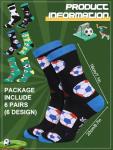 GGFIRR 6 Pairs Funny Soccer Socks for Men Women, Novelty Athletic Crew Socks, Holiday Birthday Christmas Gift for Lovers, Players, and Teams