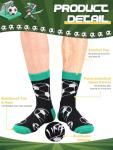 GGFIRR 6 Pairs Funny Soccer Socks for Men Women, Novelty Athletic Crew Socks, Holiday Birthday Christmas Gift for Lovers, Players, and Teams