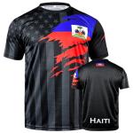 fox & fury Soccer Jersey for Mexico, Colombia, Cuba, Peru, Guatemala, Brazil, Honduras, El Salvador, Venezuela, Jamaica, Haiti (US, Alpha, Small, Regular, Regular, Haiti)