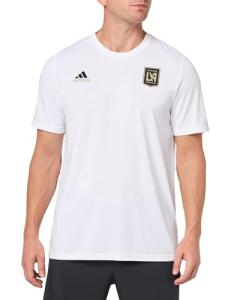Adidas Men's Los Angeles Football Club LAFC MLS Short Sleeve T-Shirt, White LAFC Small Logo, XX-Large