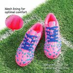 DREAM PAIRS Boys Girls Turf Indoor Soccer Shoes Lace Up Cleats for Little/Big Kid,Size 11 Little Kid,Fuchsia,SDSO223K