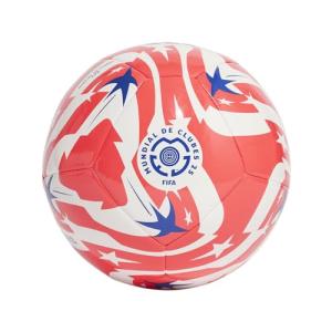 Adidas Unisex-Adult FIFA Club World Cup Club Soccer Ball, White/Lucid Red/Power Blue/Black, 4