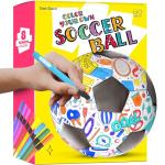 Soccer Ball Coloring Kit for Kids - Soccer Gifts for Girls & Boys - Sports Gifts - 3 4 5 6 7 8 Year Old Boy Birthday Gift - Craft Kits for Kids Ages 4-8 - Boy Toys for 4 Year Old - Games Accessories