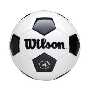 WILSON Traditional Soccer Ball - Size 4, Black/White