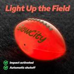 GlowCity Glow in The Dark Football - Size 6 Light Up LED Ball for Teen Boys & Adults - Cool Sports Gift for Night Outdoor Games - Birthday Gifts Ideas for Teen Boys Teenager Ages 12 13 14 15 16 17 18