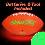 GlowCity Glow in The Dark Football - Size 6 Light Up LED Ball for Teen Boys & Adults - Cool Sports Gift for Night Outdoor Games - Birthday Gifts Ideas for Teen Boys Teenager Ages 12 13 14 15 16 17 18