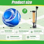 Realspring 18 Pcs Deflated Soccer Balls Bulk with Pump Bag Operation Christmas Official Size Football for Youth Outdoor Outside Sport Training Gift Christian Charity Donation(Size 5)
