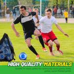 Realspring 18 Pcs Deflated Soccer Balls Bulk with Pump Bag Operation Christmas Official Size Football for Youth Outdoor Outside Sport Training Gift Christian Charity Donation(Size 5)