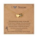 Drogomen Soccer Necklace Gifts for Gals Stuff Accessories Jewelry Soccer Ball Necklace for Team Coach Players Sports Lovers Christmas Birthday Gifts for Tweens Ages 8-12 12-14