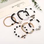 BVGA Soccer Bracelets for Women Soccer Ball Charms Bracelet Heishi Beaded Bracelets Game Day Outfits Jewelry Soccer Mom Accessories Sports Fans Party Favors Gifts (Style C)
