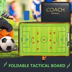 RoseFlower Soccer Coaching Board, Magnetic Soccer Tactics Strategy Board, Erasable Coaches Clipboard with Magnets and Marker Pen, Coach Training Equipment for Teaching and Game Plan