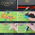 RoseFlower Soccer Coaching Board, Magnetic Soccer Tactics Strategy Board, Erasable Coaches Clipboard with Magnets and Marker Pen, Coach Training Equipment for Teaching and Game Plan