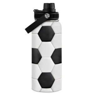 SANDJEST 32oz Insulated Soccer Water Bottle
