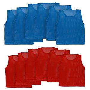 Athllete Youth Athletic Pinnies - LITEMESH Mesh Practice Jerseys, Soccer Pennies for Sports, 12 Pack