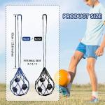 TOBWOLF 2PCS Football Kick Trainer Soccer Ball Net Kicker, Fits Ball Size 3, 4, 5, Solo Soccer Kick Practice Training Aid Soccers Return Trainer Net Football Trainers Juggling Nets for Youth Adults