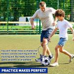 TOBWOLF 2PCS Football Kick Trainer Soccer Ball Net Kicker, Fits Ball Size 3, 4, 5, Solo Soccer Kick Practice Training Aid Soccers Return Trainer Net Football Trainers Juggling Nets for Youth Adults